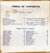Table of Contents, Payne County 1907